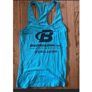 Bodybuilding blue tank